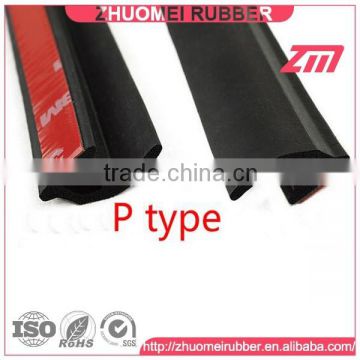 Car Door Window Sound Insulation Rubber Strips P Type