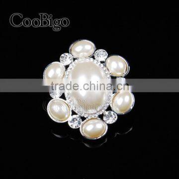 Fashion Jewelry Pearl Rhinestone Brooch Pin Elegant Women Lady Dresses Hijab Scarf Apparel Promotion Accessories