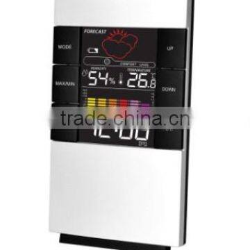 Digital color backlight weather station with temperature and humidity