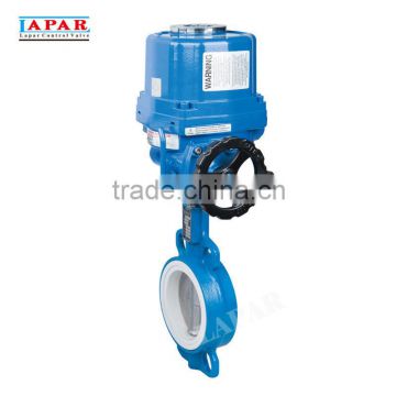 LAPAR Electric Wafer Butterfly Valve with handwheel