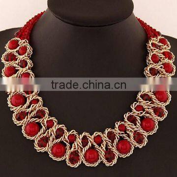 ODM/OEM Jewelry Factory red bead necklace, natural red stone necklace, red pearl necklace