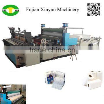 High speed kitchen towel paper perforating and rewinding machine