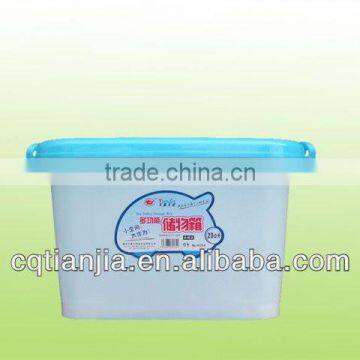 outdoor waterproof plastic storage box with folding lid and handle