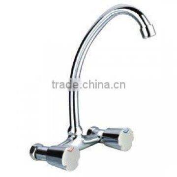 double handle mural kitchen mixer