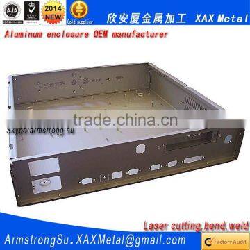XAX23Alu OEM ODM customized laser cut bend weld sheet aluminum intelligent data collector enclosure