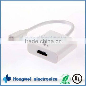 White ABS 20cm long USB 3.1 adapter series Type C to HDMl female adapter