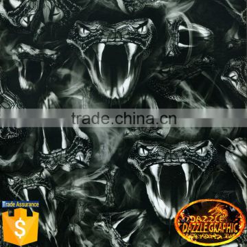 Wholesale Dazzle Graphic No.DGMA191-1 Python Skin Hydro Dip Snake Heads Pattern Hydrographic Film Transfer