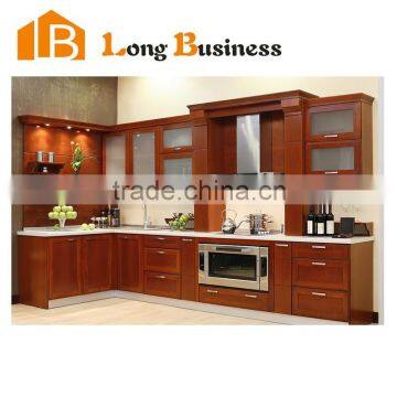 LB-JL1061 Comfort Custom Oak Solid Wood Kitchen Cabinet Modern Kitchen