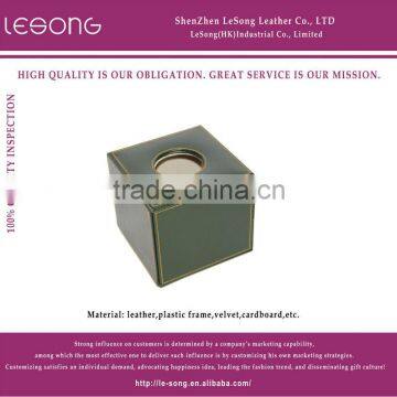 Home Decoration Faux Leather Tissue Box/Cardboard Square napkin box
