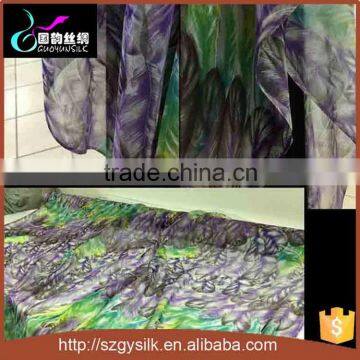 Factory Custom Digital Printed silk chiffon fabric