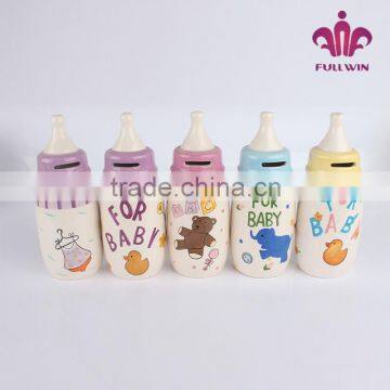 feeding-bottle piggy bank to paper money coin slot safe box coin slot safe box