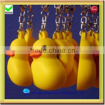 cute duck 3D souvenir silicone minions keychain
