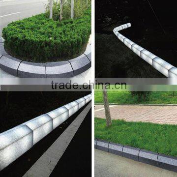 Waterproof Solar Path Led Lighting Curb ,led Light Night Street Curbstone, Colorful Led Curbstone