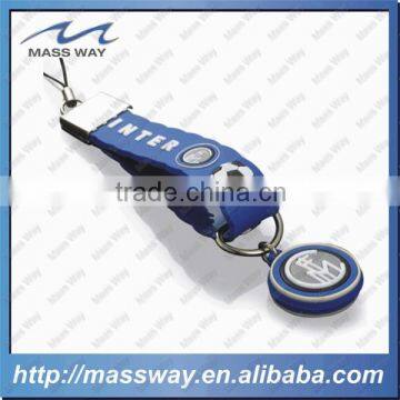 novetly customized 3D football soft rubber PVC mobile phone strap