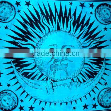 Sychedelic Celestial Tapestry, Sun & Moon Tapestry, Dorm Decor - Beach Picnic Sheet - Hanging Wall Art - Yoga Decoration, Indian photo-3