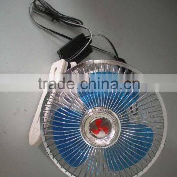 6 plastic 12v oscillating car fan