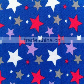 Colored stars printed swimsuit stock fabric