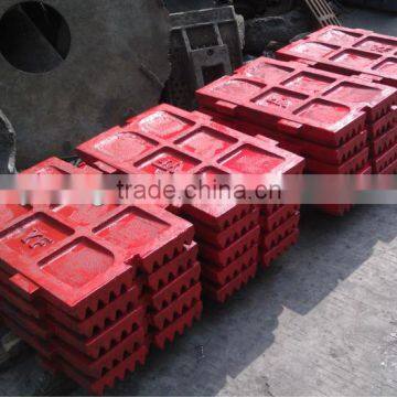 High manganese jaw plate, movable jaw plate, fixed jaw plate, side plate, check plate, toggle plate