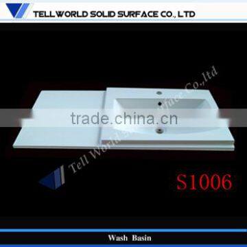 Hot selling white marble free standing wash basin