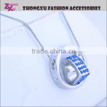 custom fashion new silver plated diamond heart shaped girl festival accessory