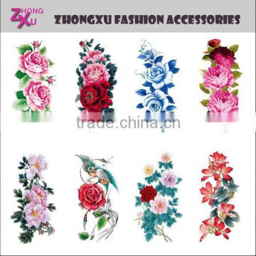 custom popular fashion waterproof flower temporary tattoo