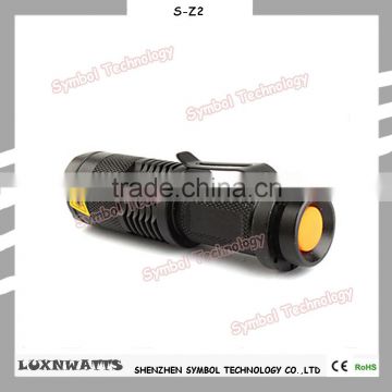 1*14500/1*AA battery type 3 modes LED zoom flashlight torch