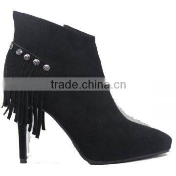 Awesome boots black fringe style short boots for women