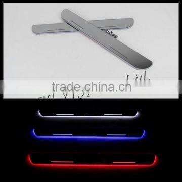 led moving door sill scuff plate auto car door sill scuff plate for sportage