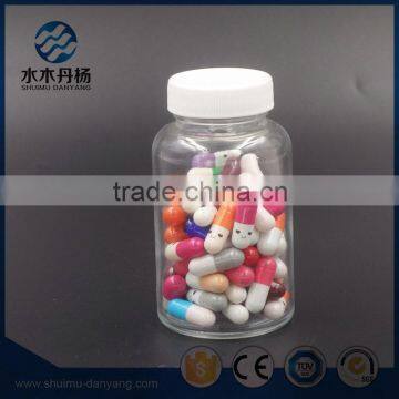 140ml clear round glass pharmaceutical bottle for capsules