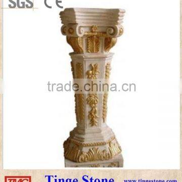 Carved sandstone column and pedestal designs on sale indoor