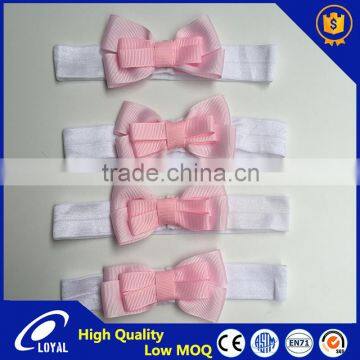 High Stretch Pink Ribbon Bow with Elastic Loop