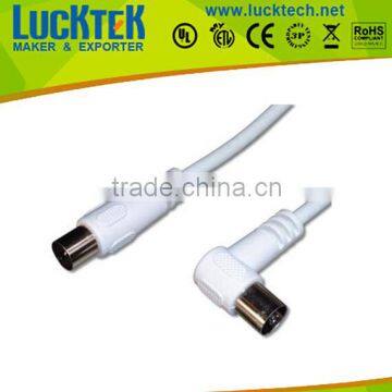 IEC TYPE TV LEAD 9.5MM PLUG TO 9.5MM JACK (ANGLE)