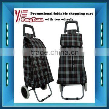 2014China  cheap promotional foldable shopping cart with two wheels
