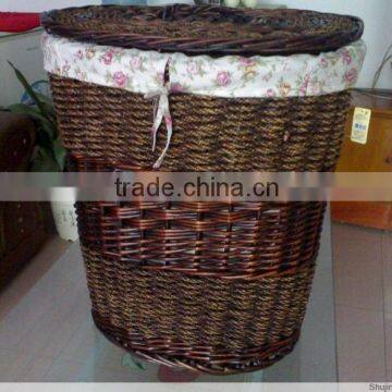 Natural willow with cloth liner laundry basket                        
                                                                                Supplier's Choice