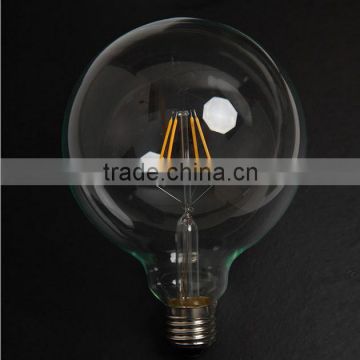 High lumen efficiency full glass cover e27 led filament bulb