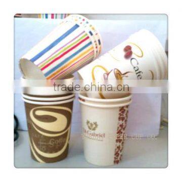 8 oz decorative and high-quality single wall paper cup for hot coffee,lid can be provided