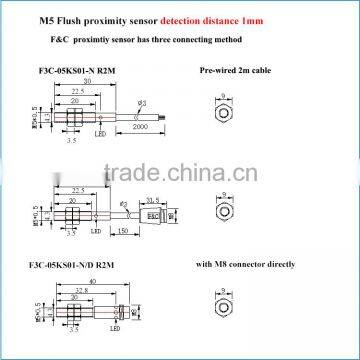 Dia 5mm Small Round Shield Inductive Proximity Switch With CE photo-6
