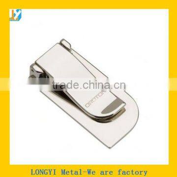 High Quality Business Gifts Men's Cool Silver Metal Custom Money Clip