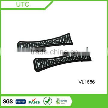 Soft touch custom 3D logo rubber label