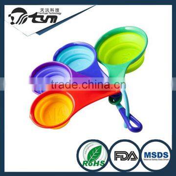 eco-friendly colorful cooking tools BPA free silicone measuring spoon