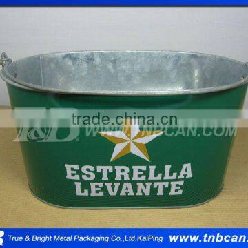 Barware oval galvanized ice bucket