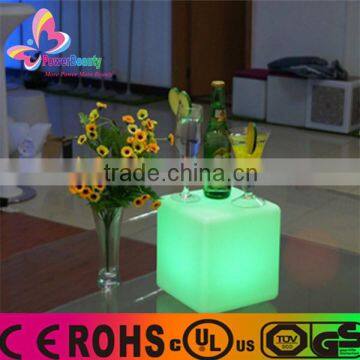 2016 hot promotional waterproof muiti color changing small led cube seat magic light