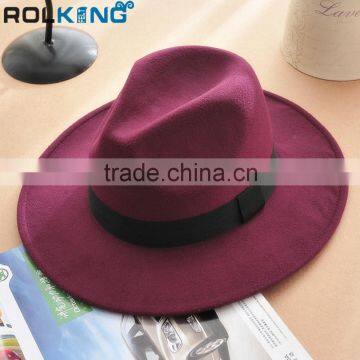 Customized Felt Hat Wide Brim Men Felt Fedora Hat photo-4