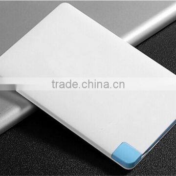 Wallet type Plastic Super slim 2500mah ultra thin gift power bank