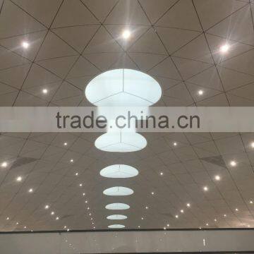 Energy-efficient & fire-proofing PTFE- coated tension fabric architecture ceiling for airport skylight