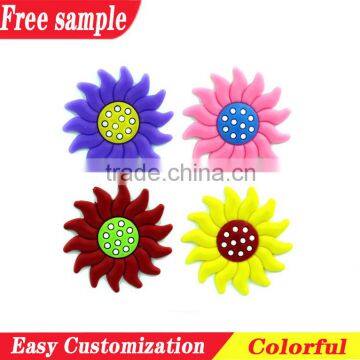 Sunflowers pattern shoes soft clogs charms