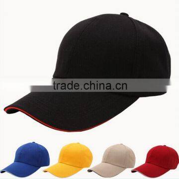 100% cotton black baseball cap custom logo