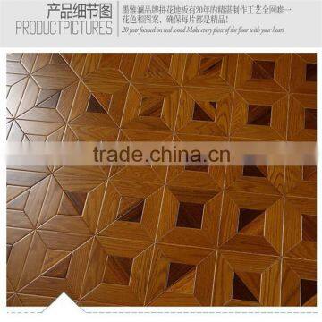 Heat resistant Solid oak parquet wood flooring 15mm for Living room