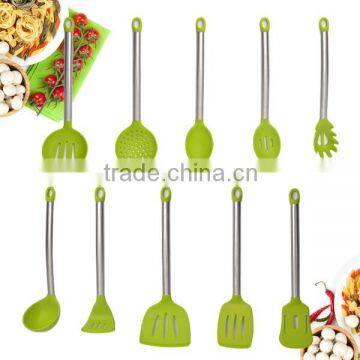 Silicone Kitchen Utensils Set With Stainless Steel Handle Of Cooking Utensils