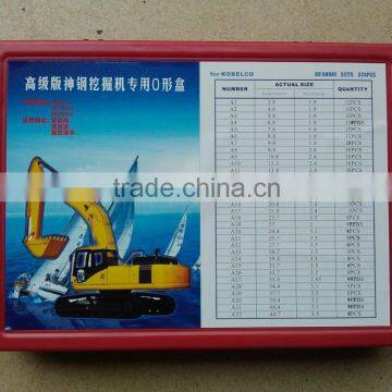 Best quality & advanced excavator Rubber O-Rings Kit/ O-ring Set / O- Ring Box with many size